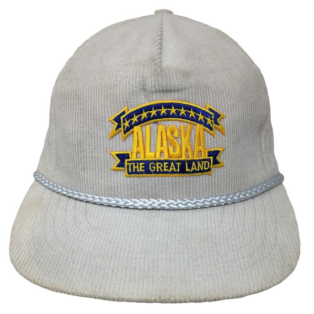 Headliners 5 Panel Beige Blue Yellow Silver One Size Alaska Corduroy Rope Hat